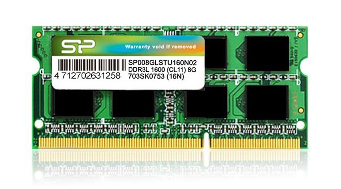 SILICON POWER Μνήμη 8GB DDR3L SODimm, PC3L 12800, 1600MHz, CL11, 1.35v