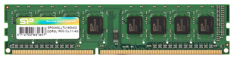 SILICON POWER μνήμη DDR3L UDIMM SP004GLLTU160N02, 4GB, 1600MHz, CL11