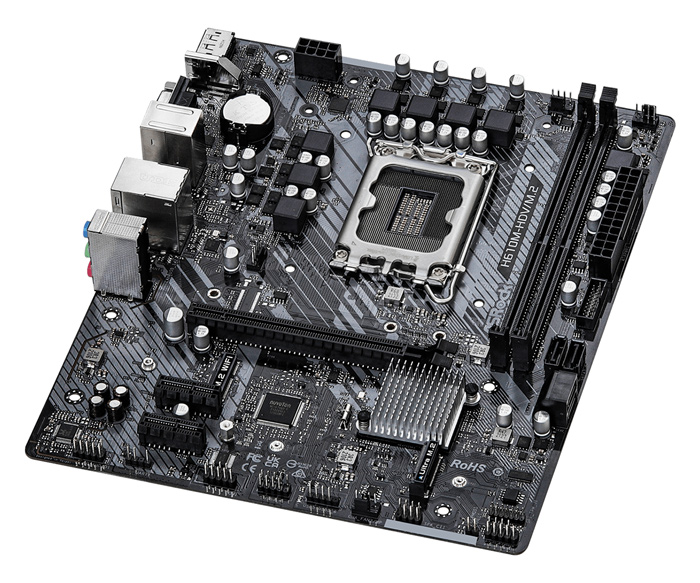 ASROCK μητρική H610M-HDV-M.2, 2x DDR4, s1700, USB 3.2 Gen1, mATX