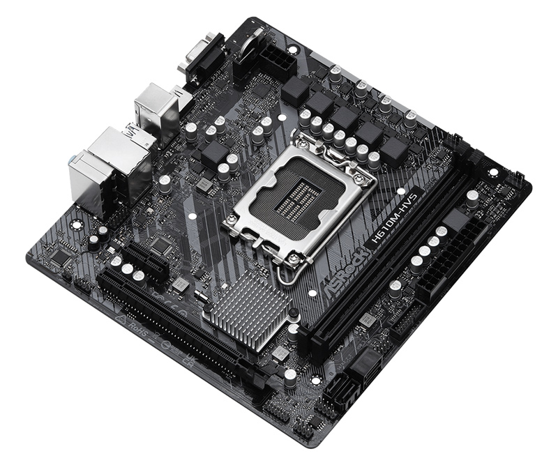 ASROCK μητρική H610M-HVS, 2x DDR4, s1700, USB 3.2 Gen1, mATX