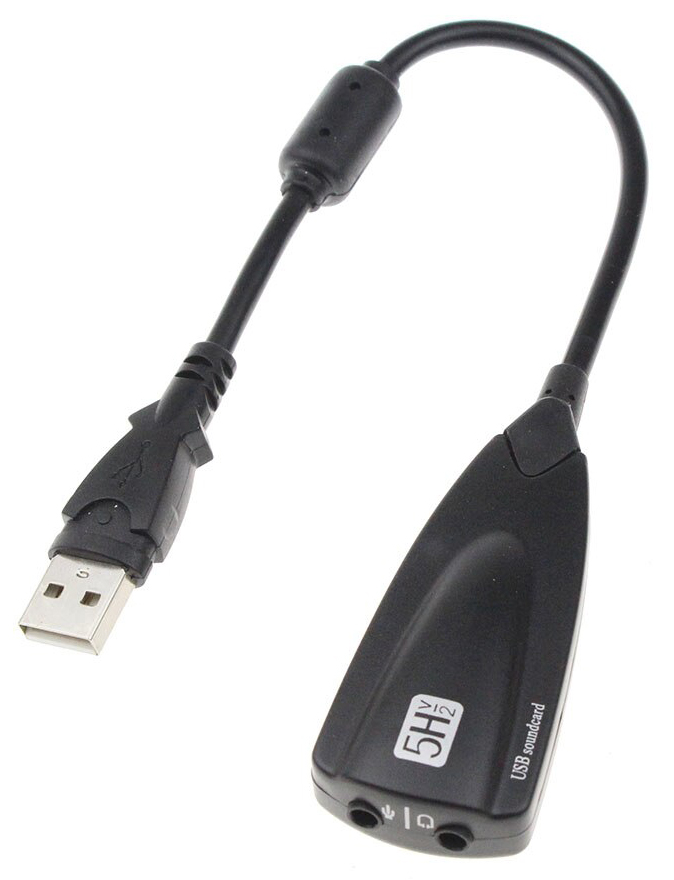 POWERTECH USB κάρτα ήχου ST16, USB2.0, 7.1, 2x 3.5mm, μαύρη