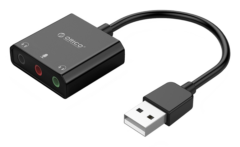 ORICO USB κάρτα ήχου SKT3, USB2.0, 3x 3.5mm, μαύρο