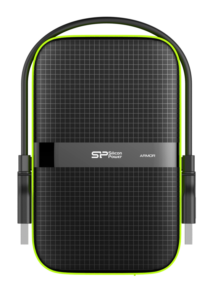 SILICON POWER εξωτερικός HDD Armor A60, 4TB, USB 3.2, πράσινος