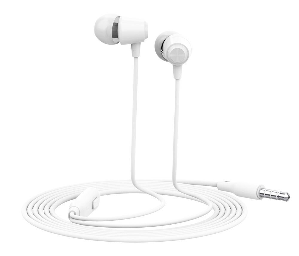 CELEBRAT Earphones G4 με μικρόφωνο, 10mm, 1.2m, λευκό