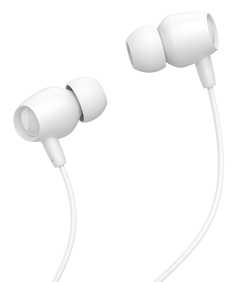 CELEBRAT Earphones Fly 1 με μικρόφωνο, 10mm, 3.5mm, 1.2m, λευκά