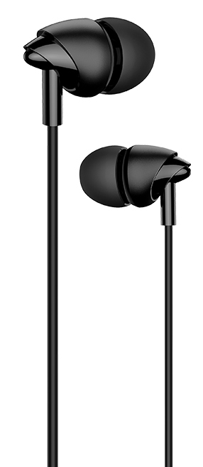 USAMS earphones με μικρόφωνο EP-39, 10mm, 3.5mm, 1.2m, μαύρα