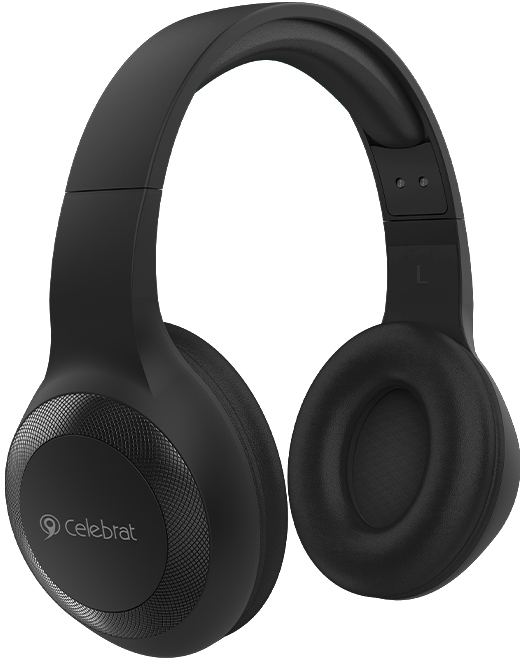 CELEBRAT headphones με μικρόφωνο A23-ΒΚ, bluetooth, 40mm, μαύρο