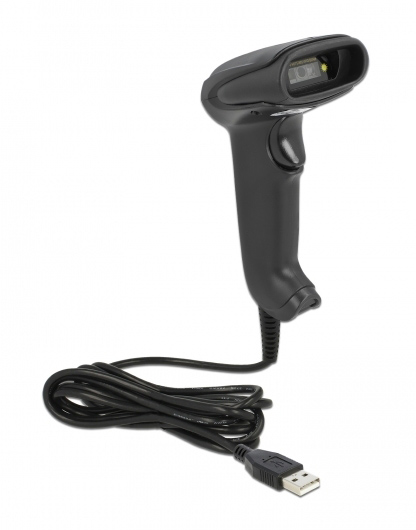 DELOCK USB barcode scanner 1D & 2D 90557, με καλώδιο σύνδεσης, μαύρο