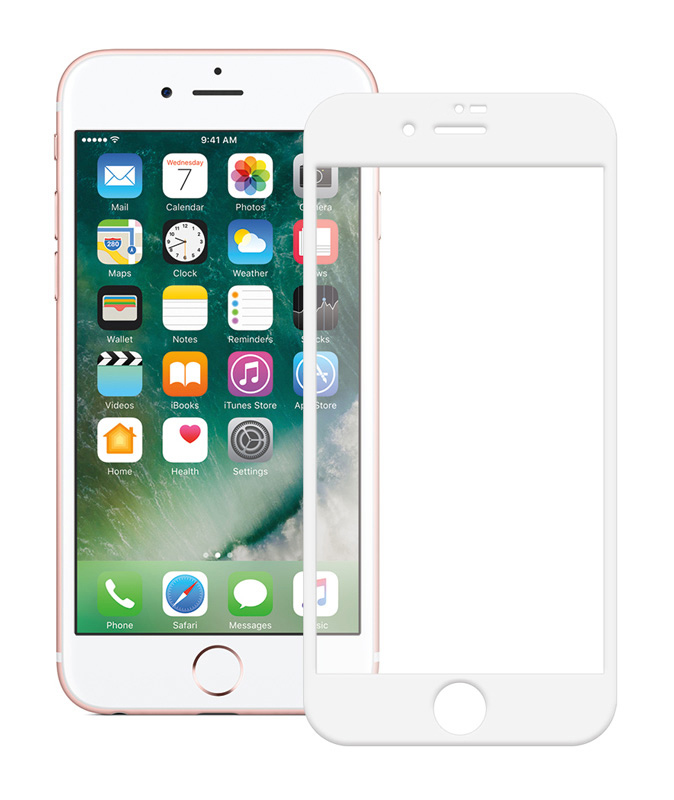 POWERTECH Tempered Glass 5D Full Glue για iPhone 7, White