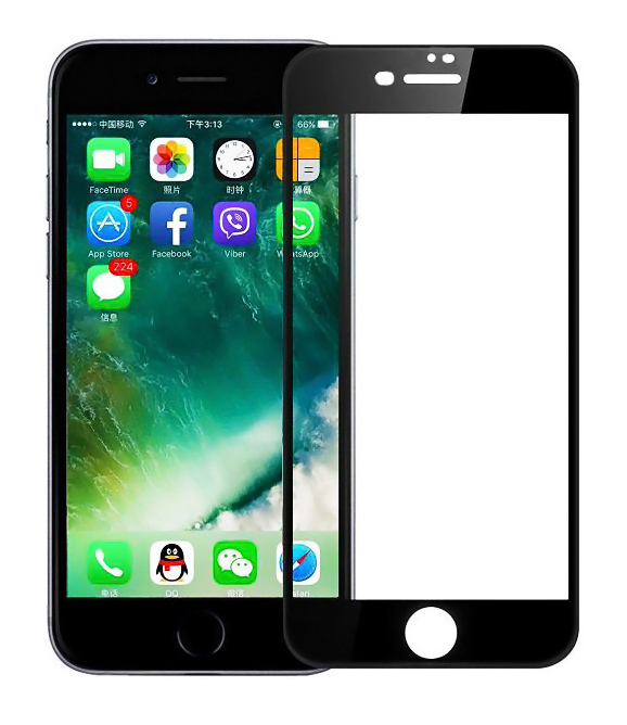 POWERTECH Tempered Glass 5D Full Glue TGC-0233 για iPhone 7 Plus, μαύρο