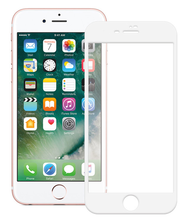 POWERTECH Tempered Glass 5D Full Glue για iPhone 8 Plus, λευκό