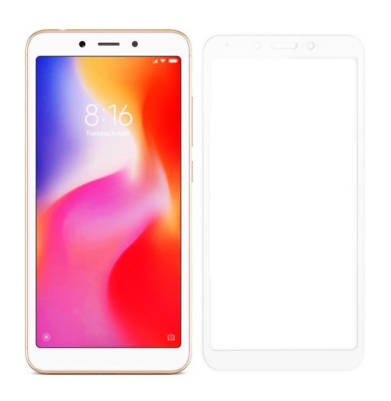 POWERTECH Tempered Glass 5D Full Glue για Xiaomi Redmi 6/6A, White