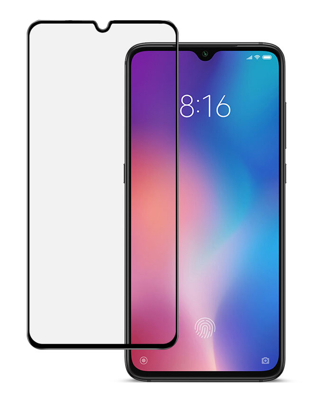 POWERTECH Tempered Glass 5D, Full Glue, για Xiaomi Mi 9 SE, μαύρο