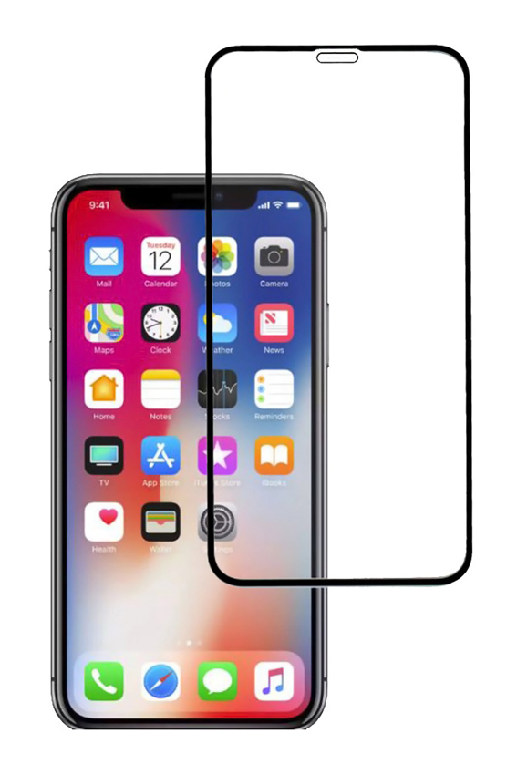 POWERTECH Tempered Glass 5D, Full Glue, iPhone 11 Pro Max, μαύρο