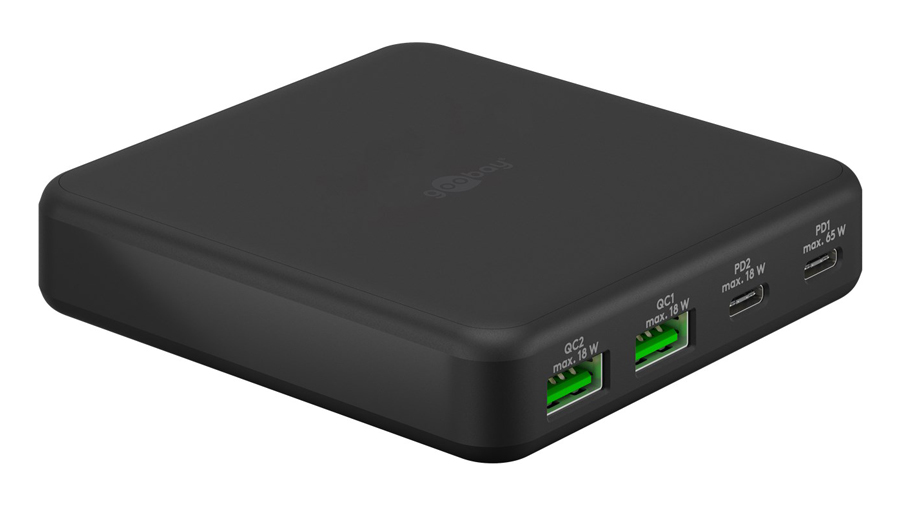 GOOBAY σταθμός φόρτισης 61772, 2x USB-A & 2x USB-C, 65W, μαύρος