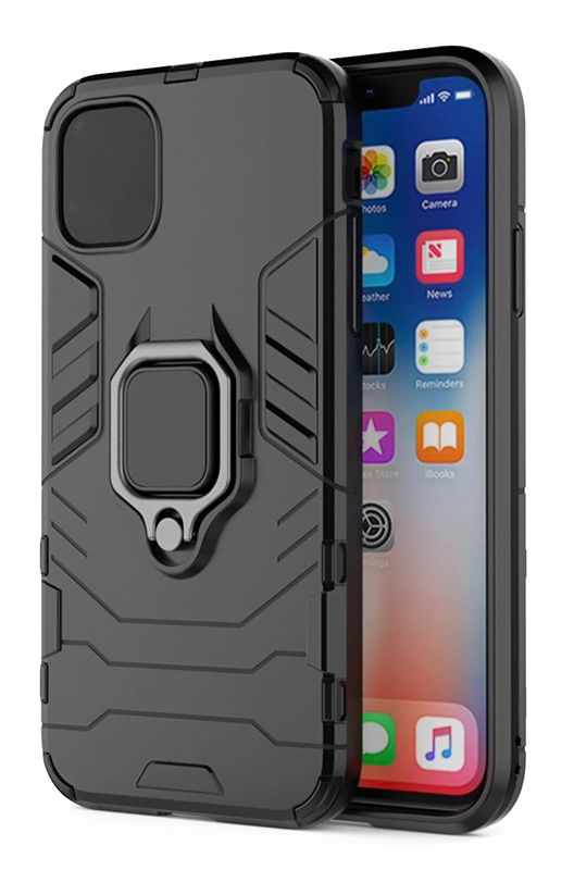 POWERTECH Θήκη Ring Armor MOB-1746 για iPhone 14, μαύρη