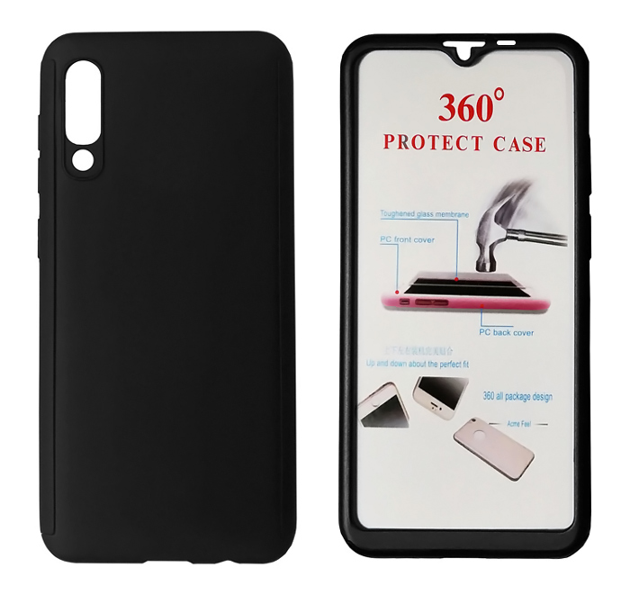 POWERTECH Θήκη Body 360° με Tempered Glass για Xiaomi Mi 9, μαύρη