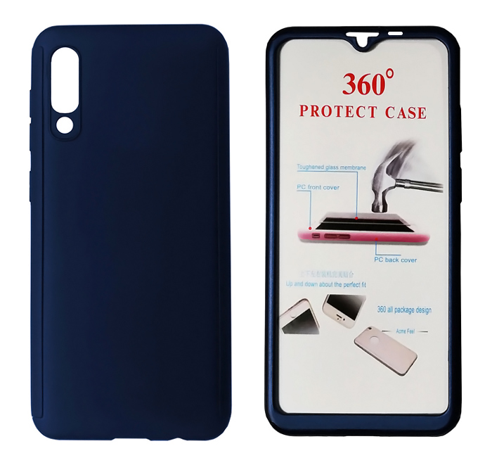 POWERTECH Θήκη Body 360° με Tempered Glass για Xiaomi Mi 9, μπλε