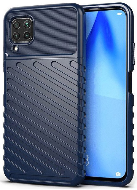 POWERTECH Θήκη Carbon MOB-1587 για Huawei P40 Lite, μπλε