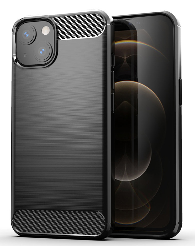 POWERTECH Θήκη Carbon MOB-1658 για iPhone 13, μαύρη