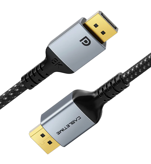 CABLETIME καλώδιο DisplayPort CT-DP8K, gold plated, 8K/60Hz, 1m, μαύρο