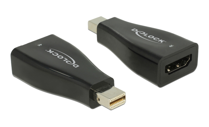 DELOCK αντάπτορας DisplayPort mini σε HDMI 65864, 4K, Passive, μαύρος