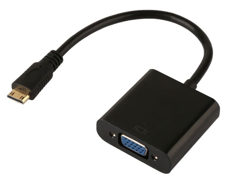 POWERTECH αντάπτορας HDMI Mini σε VGA CAB-H031, 0.20m, μαύρος