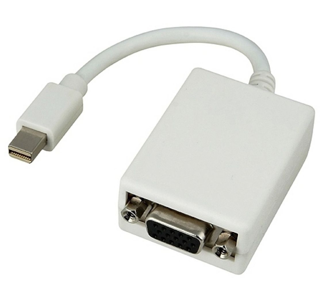 POWERTECH αντάπτορας Mini DisplayPort σε VGA CAB-DP015, 0.20m, λευκός