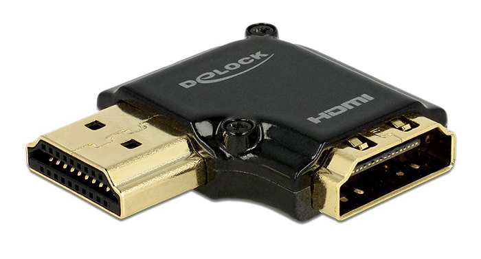 DELOCK αντάπτορας HDMI θηλυκό σε αρσενικό 65660, High Speed, 90°, left