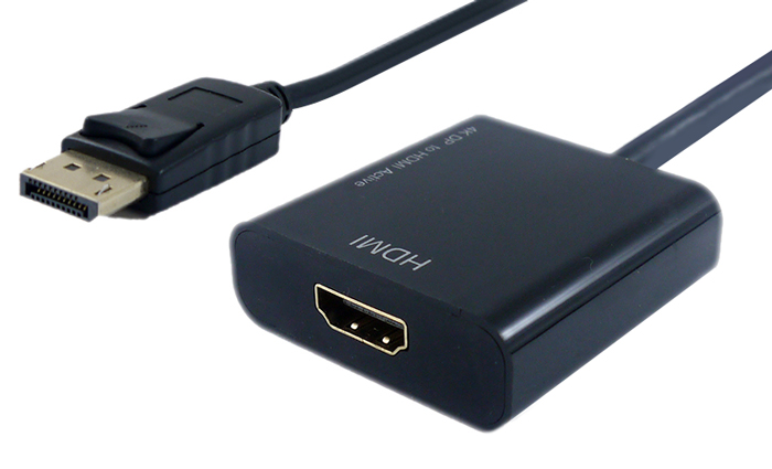 POWERTECH αντάπτορας DisplayPort σε HDMI PTH-033, active, 4K, μαύρο