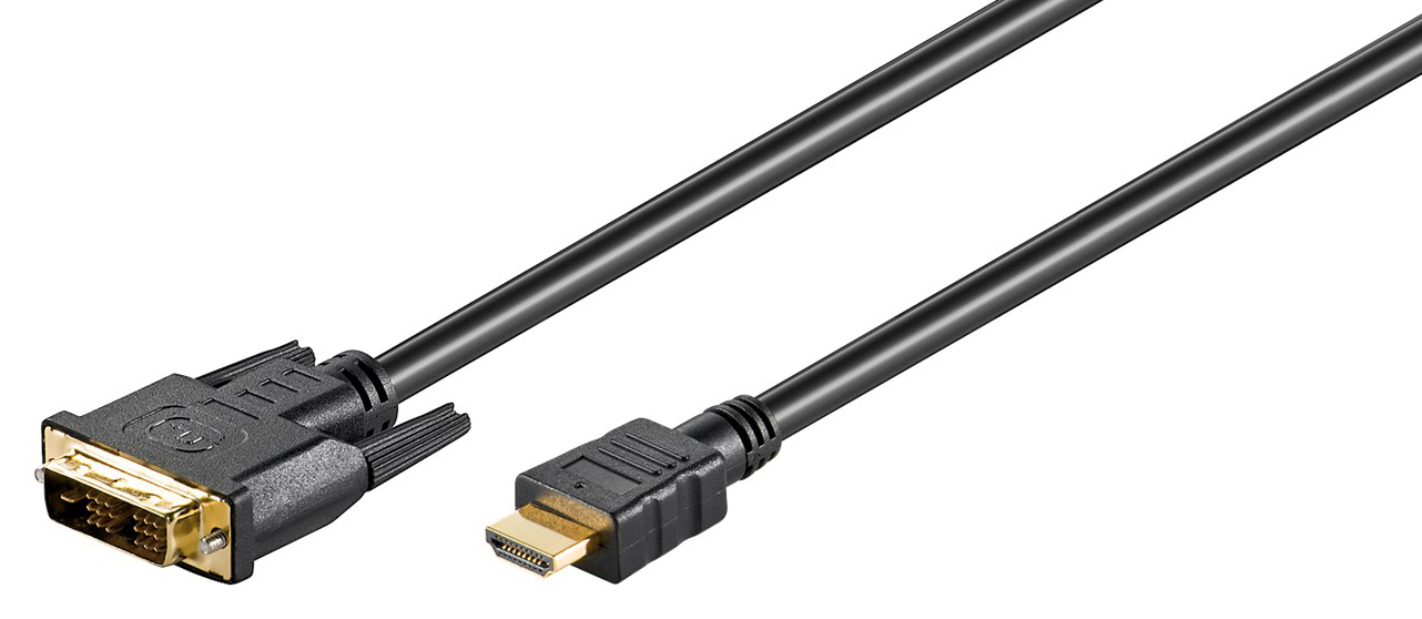 GOOBAY καλώδιο DVI-D σε HDMI 51582, 5m, μαύρο