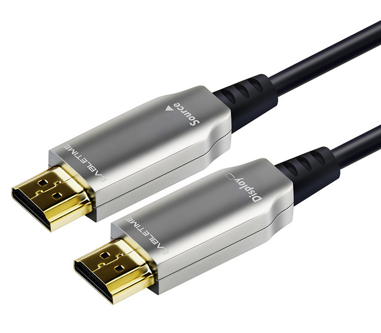 CABLETIME καλώδιο AOC HDMI 2.0 AV540, HDR, HDCP, 3D, 18Gbps, 100m, γκρι