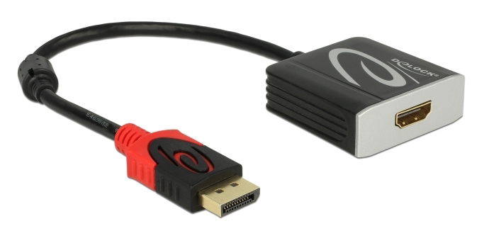 DELOCK αντάπτορας DisplayPort 1.2 σε HDMI 62734, 4K, 20cm, μαύρος