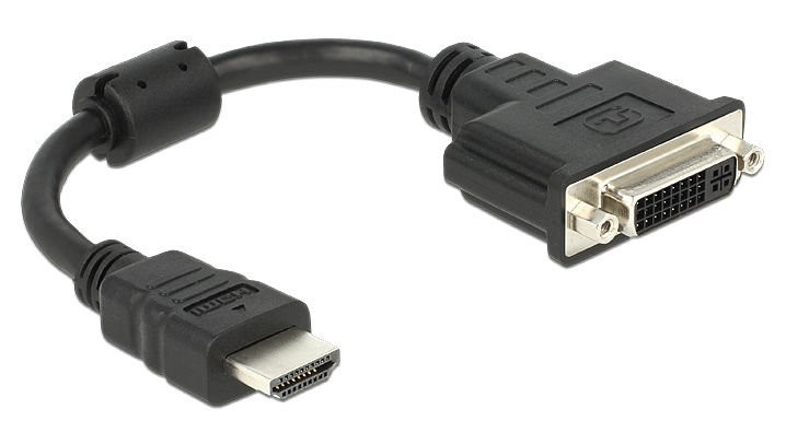 DELOCK καλώδιο HDMI σε DVI 24+5 65327, 1080p, 20cm, μαύρο