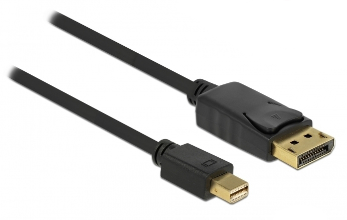 DELOCK καλώδιο Mini DisplayPort 1.2 σε DisplayPort 82438, 4K, 2m, μαύρο