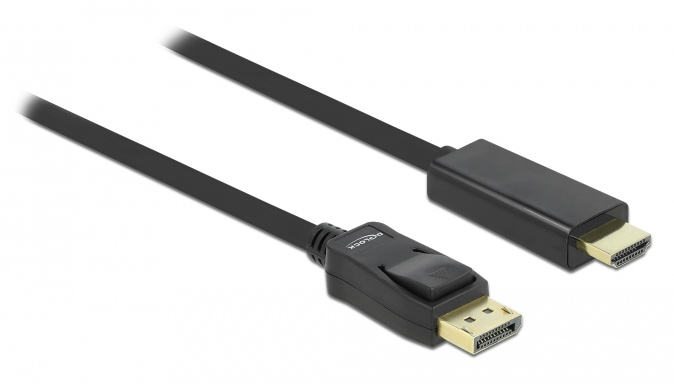 DELOCK καλώδιο DisplayPort σε HDMI 82587, passive, 1080p, 2m, μαύρο