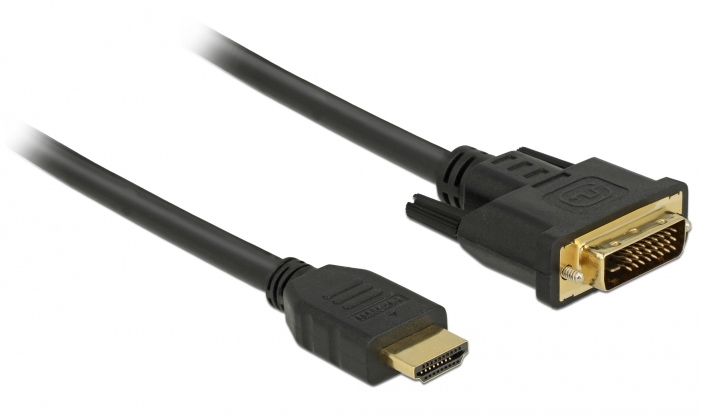 DELOCK καλώδιο HDMI σε DVI 24+1 85654, 7.92Gbps, 2K, 2m, μαύρο