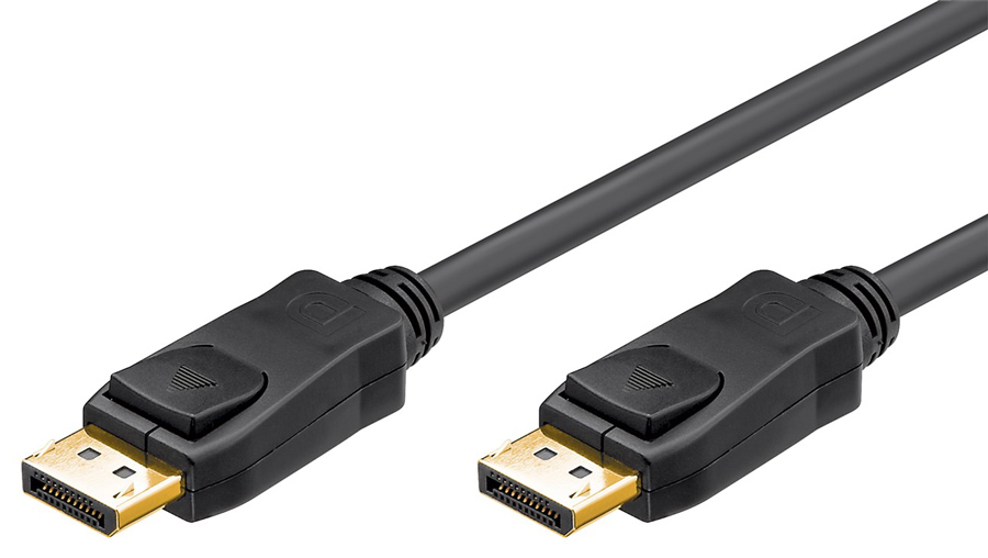 GOOBAY καλώδιο DisplayPort 1.2 49958, gold-plated, 4K, 3D, 1m, μαύρο