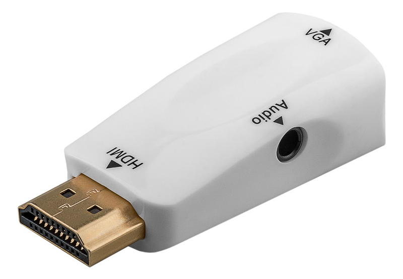 GOOBAY αντάπτορας HDMI σε VGA & 3.5mm 44793, 1080p, λευκός