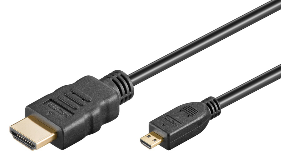 GOOBAY καλώδιο HDMI σε HDMI Micro 53787 με Ethernet, 4K, 5m, μαύρο