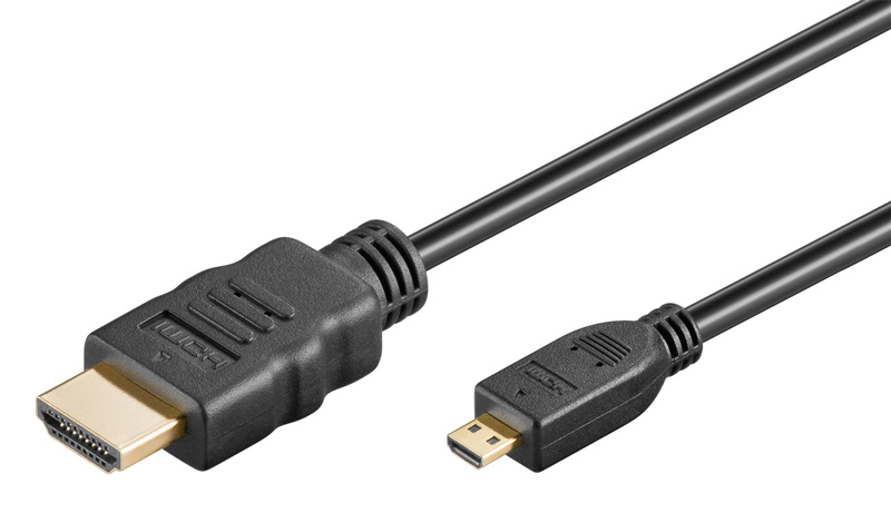 GOOBAY καλώδιο HDMI σε HDMI Micro 53784 με Ethernet, 4K, 1.5m, μαύρο