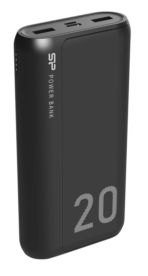 SILICON POWER power bank GS15, 20000mAh, 2x USB & USB-C, 3A, μαύρο