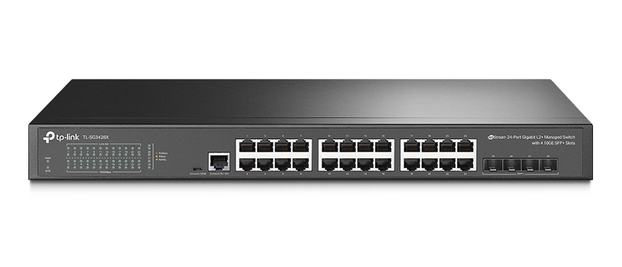 TP-LINK L2+ Managed Switch TL-SG3428X, 24-Port Gigabit, 4x SFP+, Ver.1.0