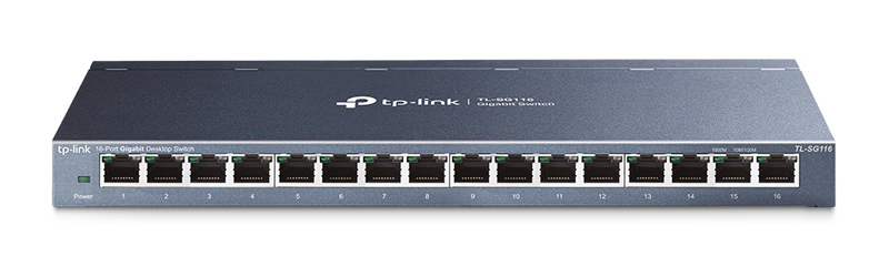 TP-LINK desktop switch TL-SG116, 16-Port, 10/100/1000Mbps, Ver. 1.0