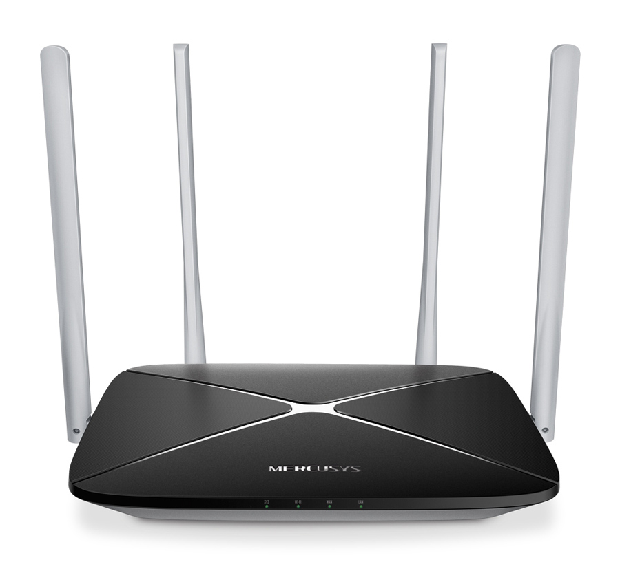 MERCUSYS Gigabit Router AC12, Wi-Fi 1200Mbps AC1200, Dual Band, Ver. 2.0