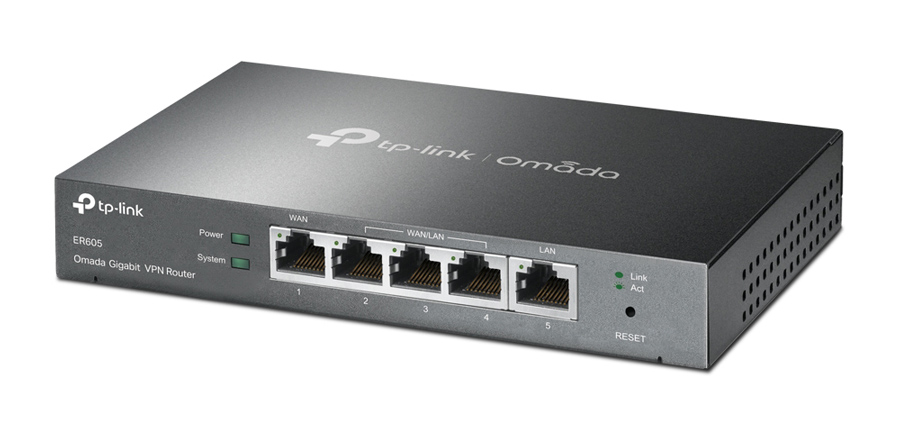 TP-LINK Gigabit VPN router ER605, 5x Ethernet port, Ver 1.0