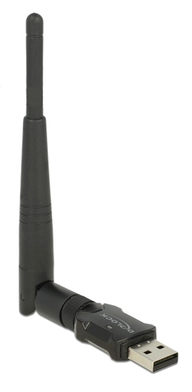 DELOCK USB2.0 WLAN stick με εξωτερική κεραία 12462, DFS+WPS, 2.4GHz+5GHz