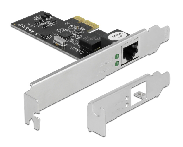 DELOCK κάρτα επέκτασης PCIe σε RJ45 89598, 2.5 Gbps, low profile