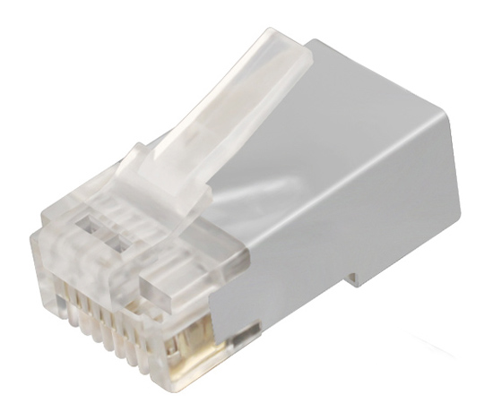 POWERTECH βύσμα RJ45 Cat 6a CAB-N322, μεταλλικό, 8p8cs, 100τμχ