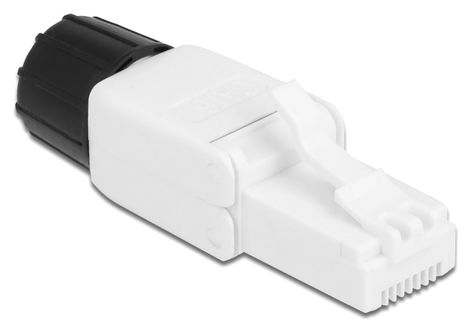 DELOCK βύσμα RJ45 CAT 6 UTP 86977, tool-free, λευκό